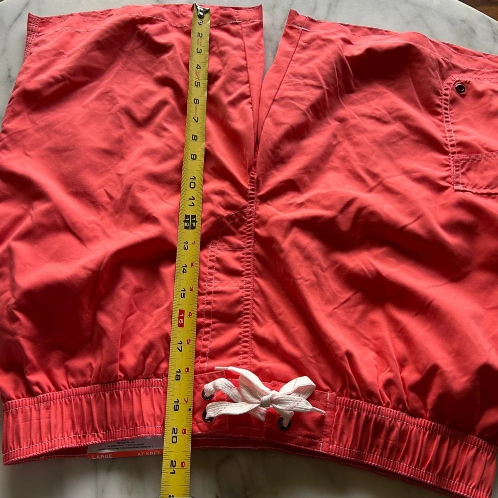 NWT‎ St Johns Bay Mens Cargo Swim Trunks Dubarry Coral Pink UPF 50+ Large